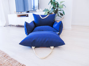 Luxury dog bed and car seat - Navy